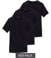 3er Pack ENRICO MORI Herren Basic T-Shirt aus Bio-Baumwolle Rundhals-Shirt Somme