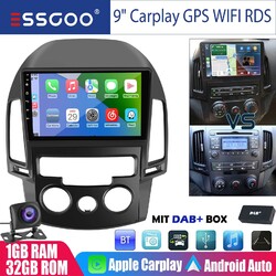 DAB+ 32G Android 14 Autoradio Für Hyundai i30 2006-2011 Carplay GPS Navi RDS Kam
