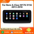 SWC 10,25" Autoradio Android 14 4GB+64GB GPS Navi CarPlay für MERCEDES W176 X156
