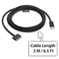 Apple MacBook Air 13 M2 A2681 (2022) 2 Meter USB-C auf MagSafe 3 Kabel Schwarz