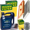 MANN INSPEKTIONSPAKET+5L ARAL 5W-30 MOTORÖL passend für VW POLO 6R 1.2+1.4 TSI