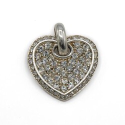 Anhänger mit Zirkonia in 925er Silber für Kette in Herzform Elegant edel!