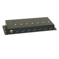 LINDY 43128 Metall 7 Port USB 3.0-Hub Schwarz, USB 3.0 Industrie Hub 7 Port