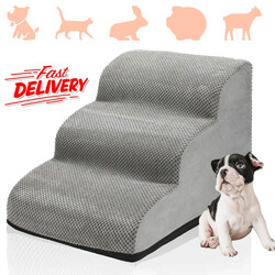 Hundetreppe mit 3 Stufen Katzentreppe Haustiertreppe Einstiegshilfe Abnehmbar