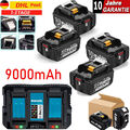 8X 9000mAh Akku Für Makita 18V 8.0Ah BL1860B BL1850 BL1840 BL1830 Ersatzakku LED