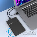 1/3/5x Festplattengehäuse 2,5" SATA Externe USB Gehäuse Festplatte HDD SSD, 6TB