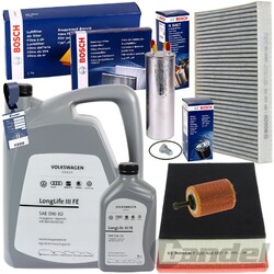 BOSCH FILTERSET+OTIGINAL OE VW 0W30 ÖL passend für VW T5 BUS 1.9 TDI 85+105 PS
