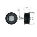 Gates Umlenk-/Führungsrolle, Keilrippenriemen T36773 passend für NISSAN