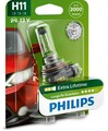 1x PHILIPS LongLife EcoVision H11 Glühlampe Fernlicht 12V 55W 3000K PGJ19-2
