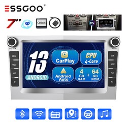 Android 13 4+64G Carplay Autoradio GPS NAV RDS Für Opel Zafira Corsa C Astra H G