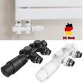 Badheizkörper Multiblock Hahnblock Eckform Durchgangsform Mittelanschluss-Set