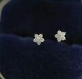 Mini Ohrstecker Blume MIT Zirkonia T O P Ohrringe 9mm Damen