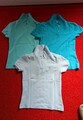 LACOSTE Damen 3 Poloshirts Kurzarm Gr. 40 Weiß/Türkis Zustand Polo Wie Neu