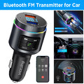 FM Transmitter Bluetooth Auto Radio Adapter Dual USB QC3.0 Ladegerät für Handy