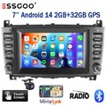 KAM+ Android 14 32G Carplay Für Mercedes Benz C CLC W209 W203 Autoradio GPS Navi