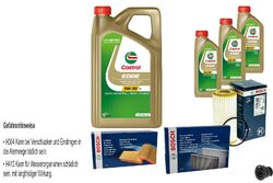 BOSCH Inspektionspaket 8 L Castrol EDGE 5W-30 LL für Audi Q5 55 TFSI e quattro