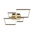 Briloner LED-Deckenlampe Frame Deckenlampe Deckenlicht gold dimmbar 4-flammig170