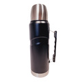 DAY Thermoflasche Edelstahl 1 Liter mit Griff Isolierflasche Thermokanne schwarz