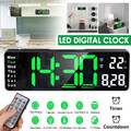 Digitaluhr Wanduhr LED Anzeige Alarm Wecker Uhr mit Temperatur Datum Display DE