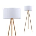 Briloner LED Steh Stand Lampe Leuchte 1379-016 Holz Textil Weiß 45x148cm