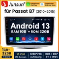 Für VW Passat B7 2010-2015 10.1" Autoradio CarPlay Android 13 GPS NAVI BT5.0 DSP