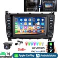 7" Für Mercedes C Klasse W203 CLC W209 Autoradio Android 14 GPS Navi Carplay 32G