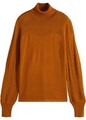 Charmanter Pullover mit Ajourmuster-Details Gr. 48/50 Rehbraun Sweater Neu