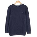 GANT Blau Rundhals Baumwolle Pullover Sweatshirt Herren Größe M Medium