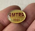 Vintage Messing & Emaille Oval Pin Abzeichen AMTRA 2005 #EB07