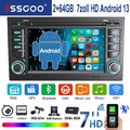 DAB+ Android 13 Autoradio Carplay GPS Navi SWC 2+64G für Audi A4 B6 B7 2000-2009