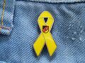 Pin Bundeswehr Gelbe Schleife Yellow Ribbon Solidarität mit unseren Soldaten