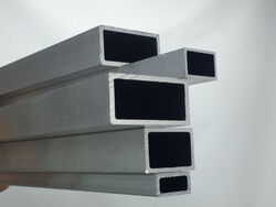 Aluminium Rechteckrohr AlMgSi05 Alu  Profil Hohlrohr Vierkantrohr 