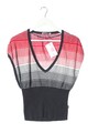 PTN Feinstrickpullunder Damen Pullunder Gr. DE 38 dunkelblau-rot-hellgrau