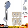 Duschkopf mit 1.5m Schlauch Brausekopf Handbrause Duschbrause 5 Strahlfunktionen