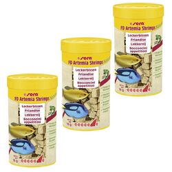 3 x 250 ml sera FD Artemia Shrimps Nature / 750 ml, 100% kleinen Salinenkrebsen