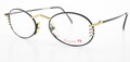 CASANOVA Brille Mod.  WRC-2 44/20 C-04 Black Gold Silver Oval Optic Italy 1990s
