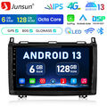 6+128G Autoradio Für Mercedes-Benz A/B Klasse W169 W639 W245 GPS Navi Android 13