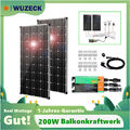 Glas Mono Solarpanel 200W Balkonkraftwerk Photovoltaik PV für 220V 2X100W
