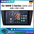 9"Android13 Autoradio Für BMW 3er E90 E91 E92 E93 GPS NAVI CarPlay RDS WIFI DAB+