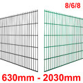 Doppelstabmatte 8/6/8 - Gittermatte - Drahtmatte - Zaun 630mm - 2030mm