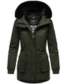 Navahoo Damen Winter Jacke Winterjacke halblang Kapuze Kunstfell warm B869 NEU