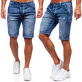 Jeanshose Jeans Shorts Denim Kurzhose Bermudas Classic Kurze Herren BOLF Motiv