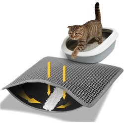 Katzenklo Matte Doppelwaben  Rutschfest Leicht zu reinigen 58x42cm