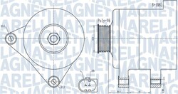 Lichtmaschine Generator Lima MAGNETI MARELLI 063731985010 für VW JETTA 4 162 163