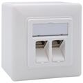 CAT8.1 Netzwerkdose 40 Gbit/s Aufputz+Unterputz LAN-Dose Datendose Anschlussdose