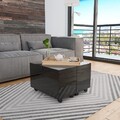 vidaXL Couchtisch Hochglanz-Schwarz 60x60x35 cm Holzwerkstoff