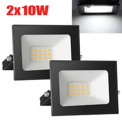 2x10W LED Fluter Flutlicht Strahler Scheinwerfer Baustrahler Außen Lamp IP65 DE