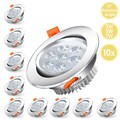 10-20x LED Einbaustrahler Einbauleuchte CE Decken 3W Leuchte Set Einbau Spot Set
