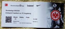 Fußball-Ticket Bundesliga 2023/24 SG Eintracht Frankfurt - FC Augsburg SGE-FCA