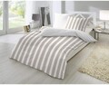 Primera Perkal Bettwäsche 240x220 cm Wende Streifen weiß sand 13367003-70
